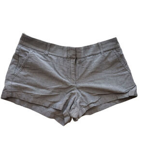 J. Crew Factory Womens Chambray Blue Chino Shorts Mid Rise Size 8